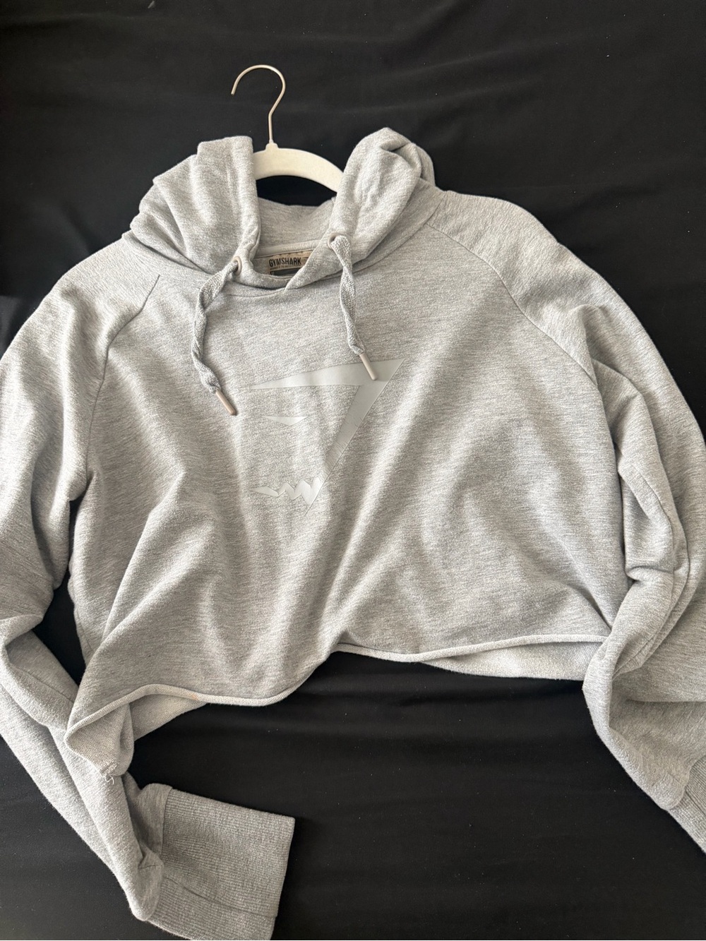 Women’s Gray Cropped Gymshark Hoodie Sweater